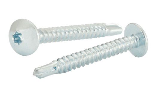 #12-14 x 3/4" Truss Head Torx (6-Lobe) Tek Screw #2 Point, Steel Zinc (Box of 5,000)