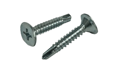 #10-16 x 3/4" Wafer head Phillips Tek Screw #2 Point, Steel Zinc (Box of 5,000)