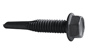 1/4"-20 x 2" Hex Washer Head Tek Screw #4 Point, Steel Silver Ruspert (Box of 1,000)