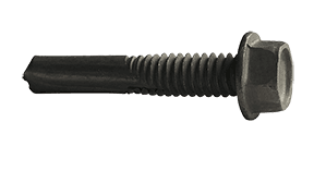 1/4"-20 x 1" Hex Washer Head Tek Screw #5 Point, Steel Silver Ruspert (Box of 1,000)