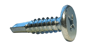 #10-16 x 3/4" Pancake Head Square/Phillips Combo Tek Screw #3 Point, Steel Zinc (Box of 3,000)