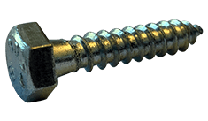 1/2" x 6-1/2" Hex Lag Bolt Low Carbon Steel, Zinc Clear (Box of 60)