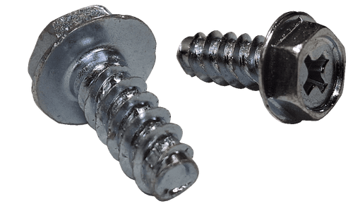 #10-14 x 1/2" Hex Washer Head Phillips Thread Rolling Screw, Steel Zinc Clear & Wax (Box of 8,000)