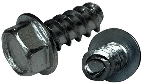 1/4"-10 x 3/8" Hex Washer Head Unslotted Thread Rolling Screw, Steel Zinc Clear & Wax (Box of 4,000)