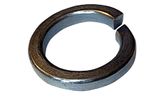 M6 Hi-Collar Split Lock Washer Din 7980, Steel, Zinc Clear (Box of 10,000)
