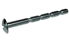 M4-0.7 x 45mm Combo Drive Truss Head Breakaway Machine Screw, Steel, Zinc Clear - FT (Box of 2,500)