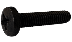 #0-80 x 3/8" Phillips Drive Pan Head Machine Screw, 18-8 Stainless Steel, Black Oxide - FT (Box of 5,000)