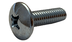 #4-40 x 1/8" Phillips Drive Truss Head Machine Screw, Steel, Zinc Clear - FT (Box of 10,000)