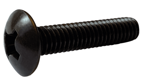 #8-32 x 1-1/4" Phillips Drive Truss Head Machine Screw, Steel, Zinc Black - FT (Box of 4,000)