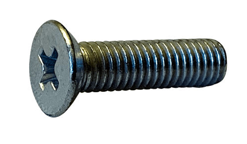 1/4"-20 x 3-1/2" Phillips Drive 82 Degree Flat Head, Undercut Machine Screw, Steel, Zinc Clear - FT (Box of 500)