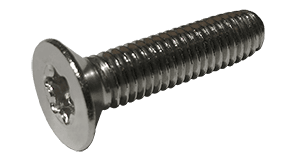 M3-0.5 x 16mm Flat Head Torx (6-Lobe) Thread Rolling Screw Din 7500 ME, 18-8 SS Passivated & Waxed (Box of 3,000)