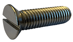 #0-80 x 3/8" Slotted Drive 82 Degree Flat Head Machine Screw, 18-8 Stainless Steel - FT (Box of 5,000)
