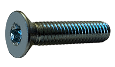 #12-24 x 1/2" Torx Drive 82 Degree Flat Head Machine Screw, Steel, Zinc Clear - FT (Box of 8,000)