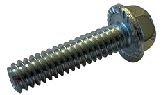 3/8"-16 x 5/8" Serrated Flange Bolt, Case Hardened Steel, Zinc Clear (Box of 1,000)