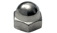 #10-32 Two Piece Low Crown Acorn (Cap) Nut, Steel, Nickel (Box of 2,000)