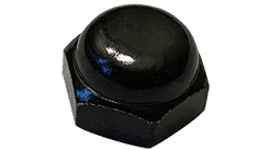 #8-32 Two Piece Low Crown Acorn (Cap) Nut, Steel, Black Oxide (Box of 2,000)
