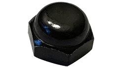 #6-32 UNC Two Piece Low Crown Acorn (Cap) Nut, Low Carbon Steel, Zinc Black (Box of 2,000)