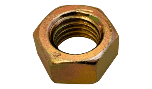 1-1/8"-7 UNC Finished Hex Nut, Grade 8, Steel, Zinc Yellow (Box of 95)