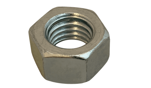 1/2"-13 Left Hand Thread Finished Hex Nut, Grade 2, Steel, Zinc Clear (Box of 500)