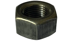 3/8"-16 Finished Hex Nut, Grade 2, Steel, Plain (Box of 1,500)