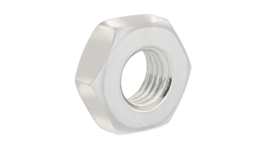 2-56 x 3/16 x 1/16 (5/32x3/64) Hex Machine Screw Nut, Low Carbon Steel, Zinc Clear (Box of 10,000)