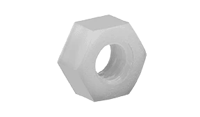 1/4"-28 Hex Machine Screw Nut, Nylon (Box of 2,500)