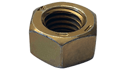 9/16"-12 Hex Jam Nut, Grade 8, Steel, Zinc Yellow (Box of 500)