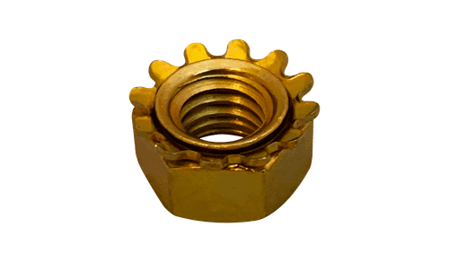 #6-32 K-Lock (Keps) Nut, Low Carbon Steel, Zinc Yellow (Box of 5,000)