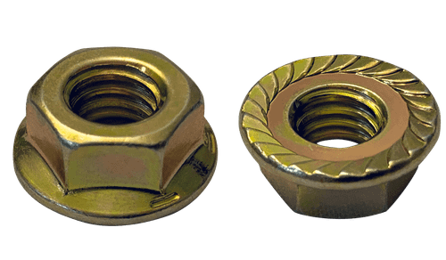 3/4"-10 UNC Serrated Flange Nut, Grade 8, Steel, Zinc Yellow (Box of 100)