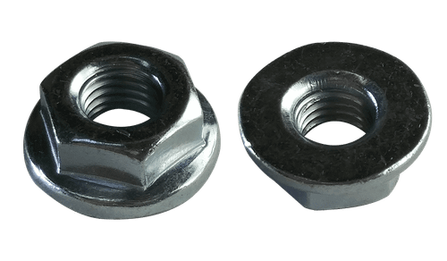 #10-24 UNC Non-Serrated Flange Nut, Low Carbon Steel, Zinc Clear (Box of 4,000)