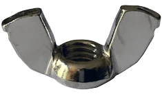 #10-24 Cold Forged Wing Nut, Steel, Nickel (Box of 2,000)