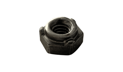 3/8"-16 Hex Weld Nut, 3 Projections, High Pilot, Steel, Plain (Box of 1,000)