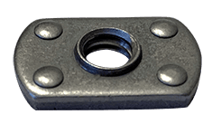 1/4"-20 Multi Projection Tab Weld Nut, Steel, Plain (Box of 1,000)