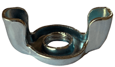 3/8"-16 Stamped Wing Nut, Steel, Zinc Clear (Box of 500)
