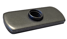 3/8"-16 Spot Weld Center Hole Tab Weld Nut, Steel, Plain (Box of 1,000)