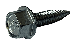 #10-24 x 3/4" High Hex Washer Head Unslotted Self Piercing Screw, Needle Point, Steel Zinc Clear (5/16 Hex) (Box of 4,000)