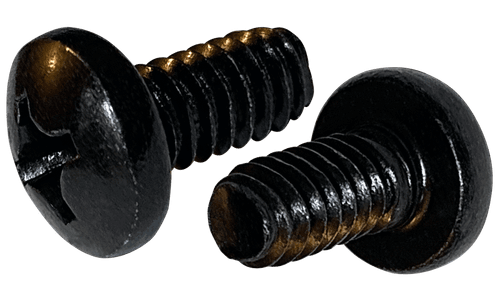 #6-32 x 5/16" Pan Head Phillips Thread Rolling Screw, Steel Zinc Black & Wax (Box of 10,000)