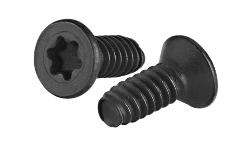 1/4"-20 x 1-3/4" Flat Head Torx (6-Lobe) Thread Rolling Screw, Steel Black Oxide & Wax (Box of 1,500)