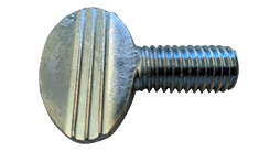 #8-32 x 1" Plain Thumb Screw, Steel, Zinc Clear - FT (Box of 2,000)
