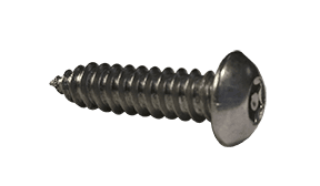 #8-15 x 1" Pin-In Torx Button Head Security Sheet Metal Screw, Type A, 18-8 Stainless Steel (Box of 2,500)