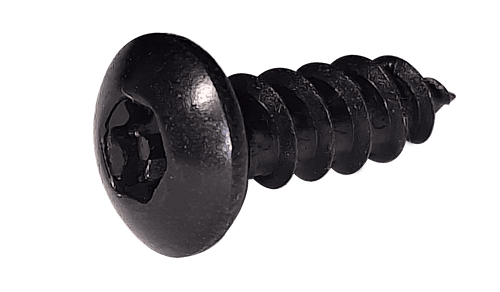 #8-15 x 1-1/4" Pin-In Torx Button Head Security Sheet Metal Screw, Type A, 18-8 Stainless Steel, Black Oxide (Box of 2,000)