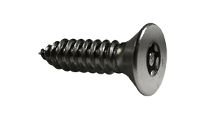#6-18 x 3/4" Pin-In Torx Flat Head Security Sheet Metal Screw, Type A, 18-8 Stainless Steel (Box of 4,000)