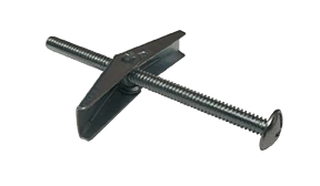3/16" x 3" Toggle Bolt w/ Wing Nut, Mushroom Head, Combo Drive, Steel, Zinc Clear (Box of 50)