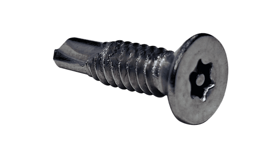 #10-24 x 3/4" Flat Head Pin-In Torx Security Tek Screw, Machine Screw Thread, 18-8 SS (Box of 2,000)
