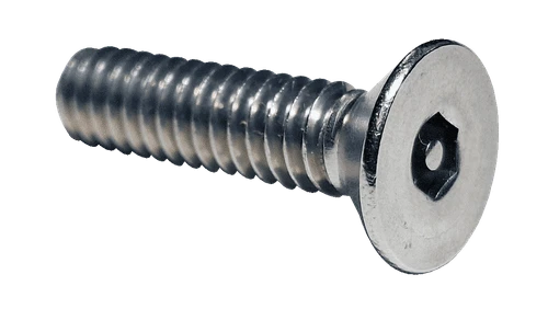 #8-32 x 2" Pin-In Hex Security Flat Head Machine Screw, 18-8 Stainless Steel - FT (Box of 1,500)
