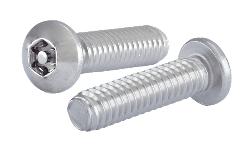 #8-32 x 2" Pin-In Torx Drive Button Head Security Machine Screw, 18-8 Stainless Steel - FT (Box of 1,500)