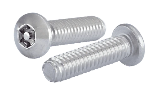 3/8"-16 x 3/4" Pin-In Torx Drive Button Head Security Machine Screw, 18-8 Stainless Steel - FT (Box of 250)