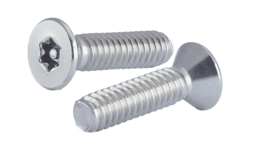 #8-32 x 2" Pin-In Torx Security 82 Degree Flat Head Machine Screw, 18-8 Stainless Steel - FT (Box of 1,500)