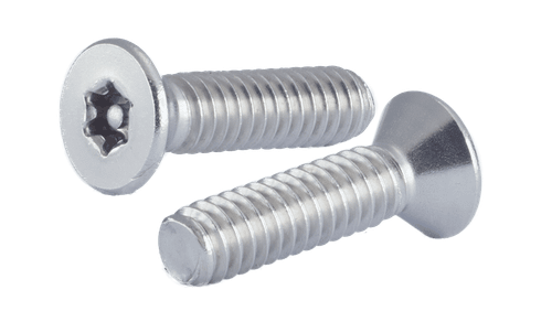 #12-24 x 3/4" Pin-In Torx Security 82 Degree Flat Head Machine Screw, 18-8 Stainless Steel - FT (Box of 2,000)