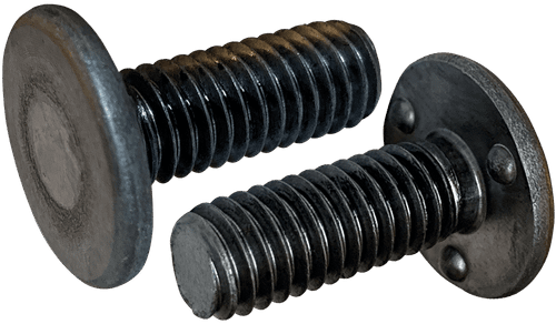 #10-24 x 1/2" Weld Screw with Nibs Under Head, Steel, Plain - FT (Box of 3,000)